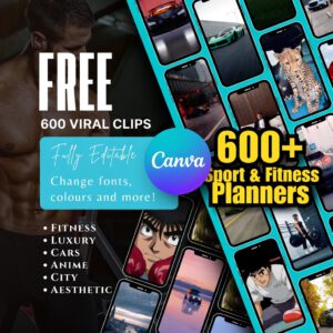 Men's Fitness Reels: 600+ Bundle — Faceless Gym Video Clips with MRR & PLR Rights | TikTok, Instagram, YouTube Shorts | Digital Download