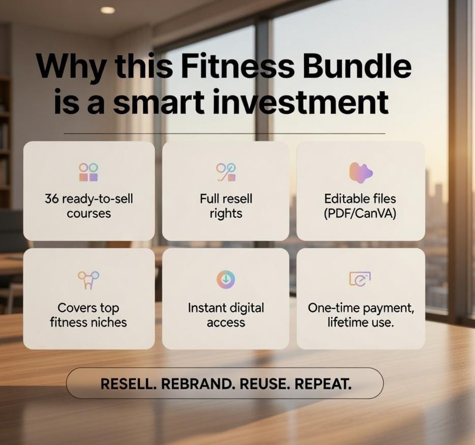 Fitness Business Starter Kit – 36 PLR & MRR Courses - Image 4